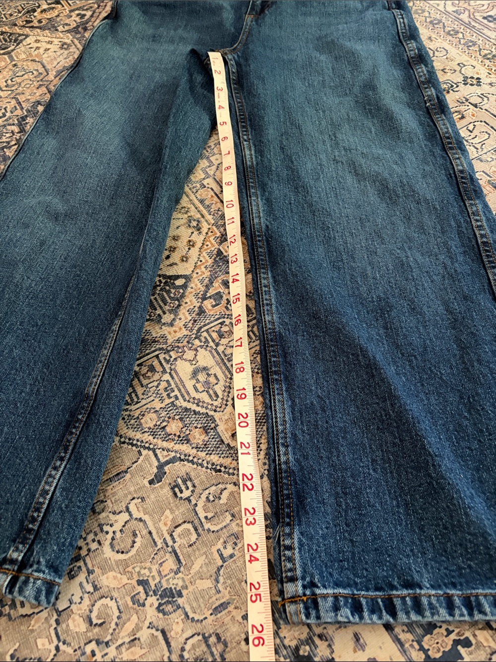 SEZANE ❤️ Dark Blue High Rise Straight-Leg Jeans Size 38 / US 6 - Picture 4 of 7